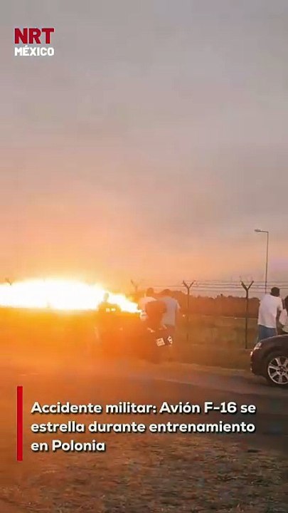Un avión de combate F-16 se estrell0 en Polonia mientras realizaba ejercicios de entrenamiento. Autoridades locales confirmaron que ya se realizan labores de rescate e investigación.