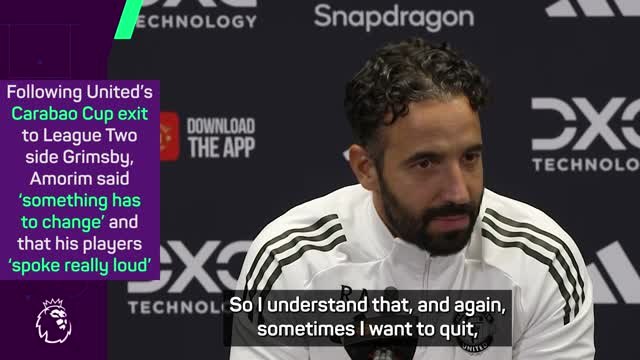 'Sometimes I want to quit' - Amorim explains comments after Grimsby defeat