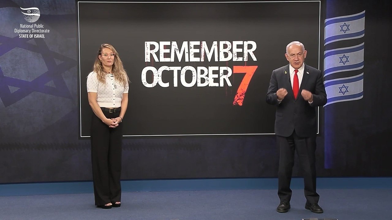 Netanyahu releases previously unseen footage from October 7 attack
