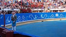En vídeo: así ha sido la portagayola de Morenito de Aranda al primero en la Goyesca Azul