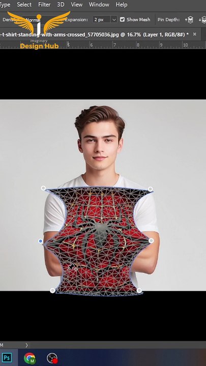 Photoshop Magic | Normal T-Shirt to Spider-Man T-Shirt Transformation | Editing Tutorial #shorts #photoshop #dailymotion #dailymotionshorts #dailymotionreels #trending  #trending #reels