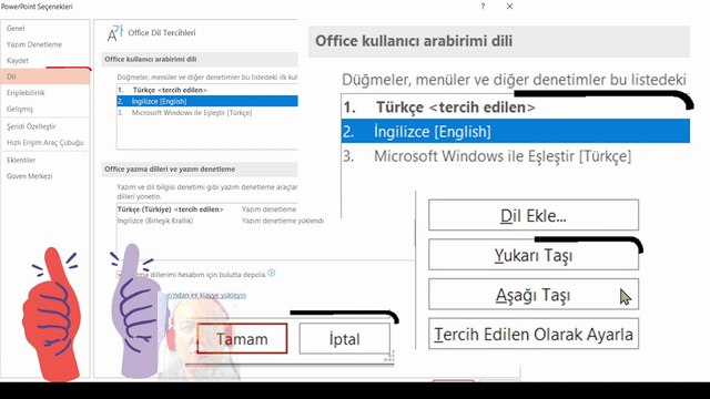 12 Ders Dili Değiştirmek İngilizce mi Türkçe mi Powerpoint Uygulama Dilini İngizce Yapmak
