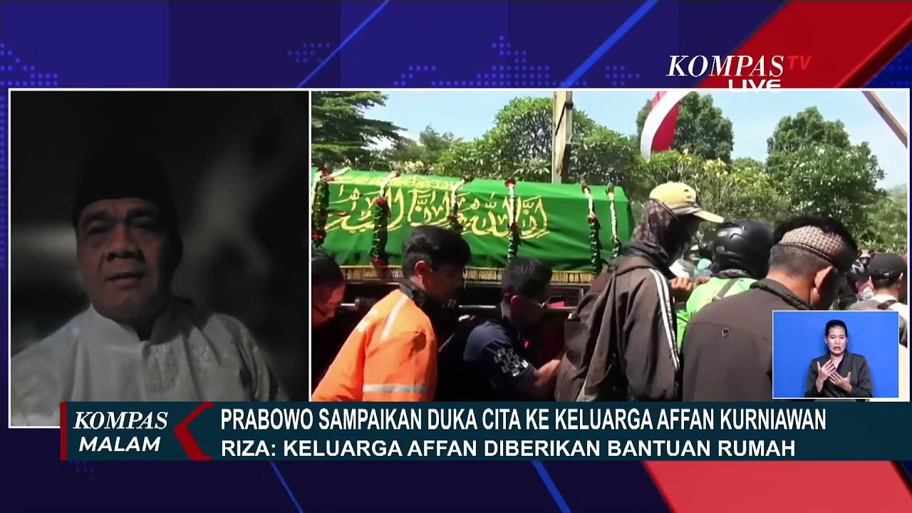 Prabowo ke Temui Orang Tua Ojol Ditabrak Mobil Rantis, Riza: Keluarga Affan Diberikan Bantuan Rumah