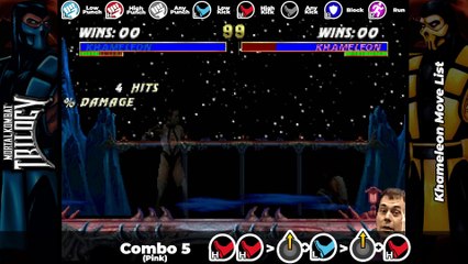 KHAMELEON MOVE LIST - Mortal Kombat Trilogy (MKT)