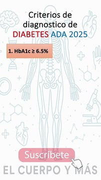Criterios de diagnostico de diabetes #elcuerpoymas #medicina #salud #Diabetes