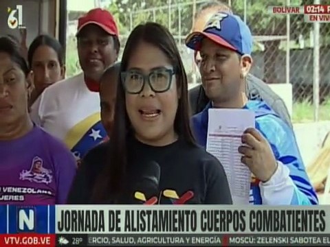 Cuerpo Combatiente de Bolívar se suma masivamente a la jornada de alistamiento militar