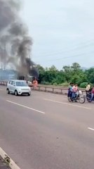 High way fire accident