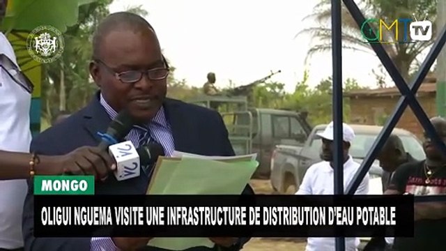 [#Reportage] Mongo : Oligui Nguema visite une infrastructure de distribution d’eau potable