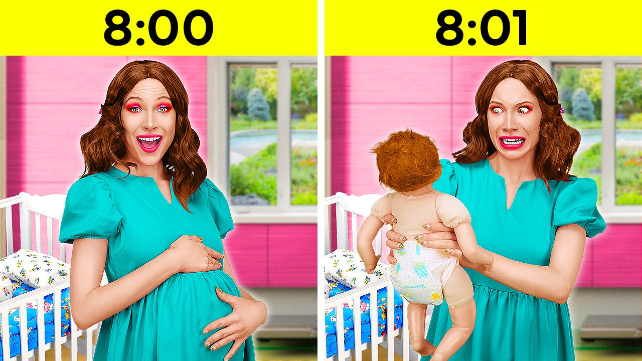 Become Mom For 24 Hours || Best Parenting Guide! DIY Hacks For Crafty Parents By 123 GO!