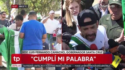 Entrevista exclusiva: "Extraño a mi pueblo y quiero abrazar a mi gente", señala Camacho a poco de llegar a Santa Cruz