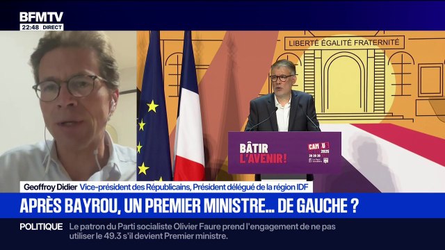 Crise politique: Si demain, c'est LFI qui gouverne, après-demain ce sera le FMI , assure Geoffroy Didier, vice-président des Républicains