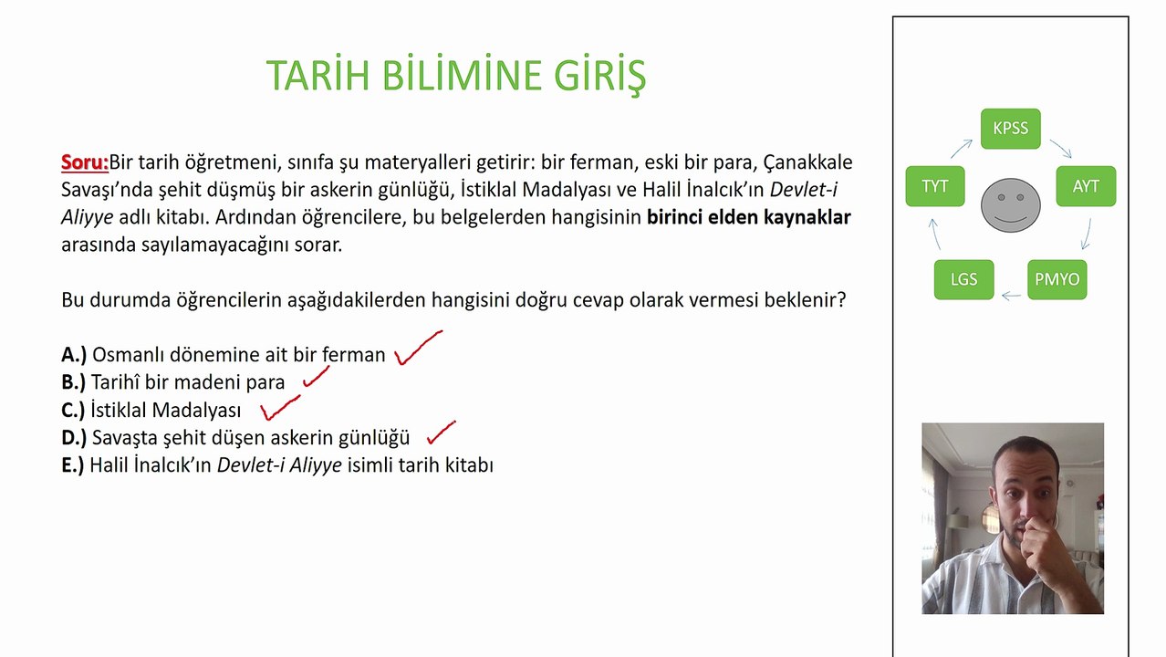 Tarih Bilimine Giriş 3 | KPSS-TYT-AYT-LGS-PMYO Soru Çözümü (Çıkmış Sorulara Uygun)