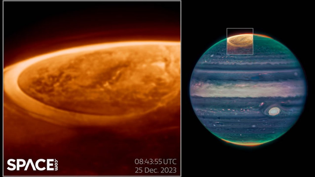 Jupiter's Auroras Captured By The James Webb Space Telescope