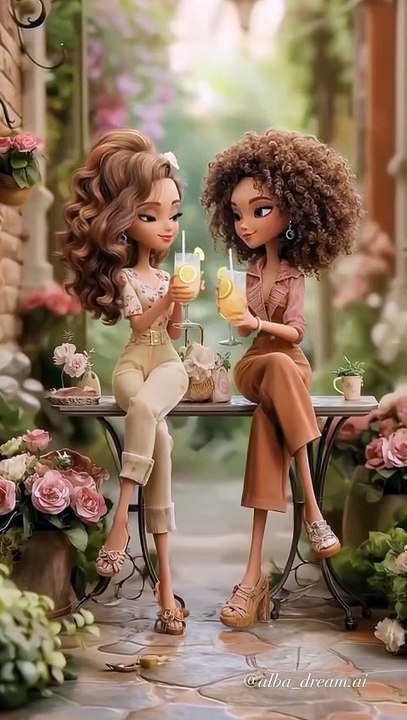 🥤 Best Friends Outing | BFFs Enjoying Drinks & Happy Moments 💕✨ #shorts #viral #ai #bff's #viral #friendship #party #chill #happy
