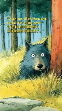 🐺 The Greedy Wolf | Short Moral Story for Kids ✨📖 #shorts #shortsfeed #viral #kids #cute #story #kidsstorytelling #wolf