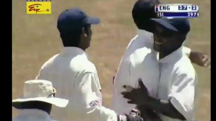 Kumar Dharmasena 1 for 74 vs England First Innings of 2nd Test, Kandy, March 07 - 11, 2001