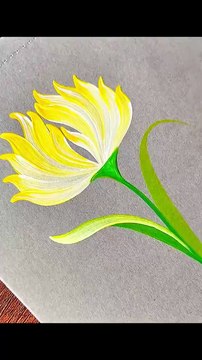 Make a beautiful flower design from paint 🎨 and brush, one of the most beautiful and design of flower