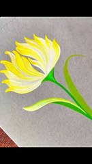 Make a beautiful flower design from paint 🎨 and brush, one of the most beautiful and design of flower