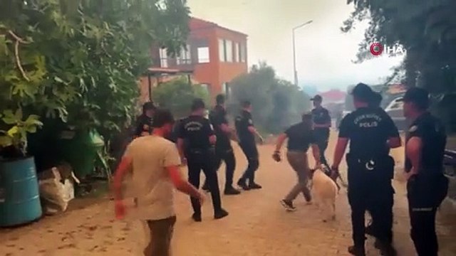 Buldan ilçesinde orman yangını