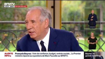 François Bayrou détaille les objectifs de son interview
