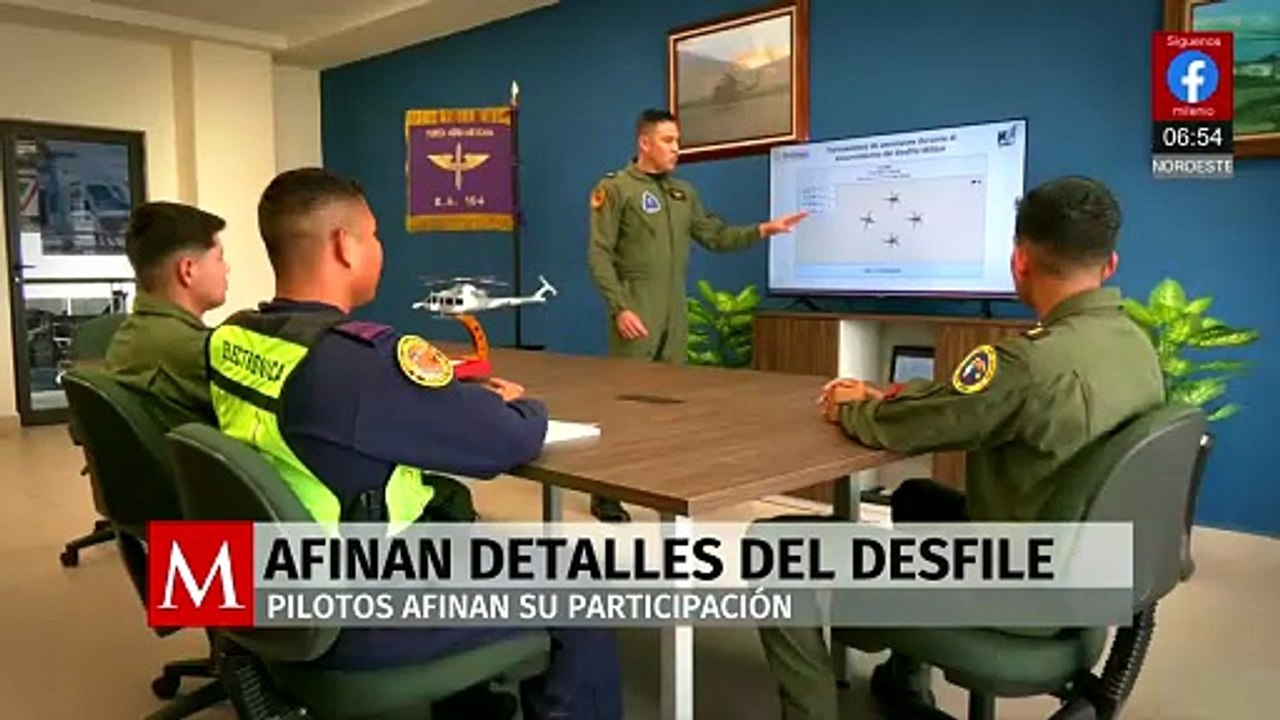 Pilotos de la Fuerza Aérea listos para el desfile del 16 de septiembre