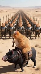 Cat prepare his army for war