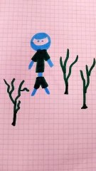 Ninja azzurro  disegno