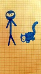 Disegno ninja azzurro 2