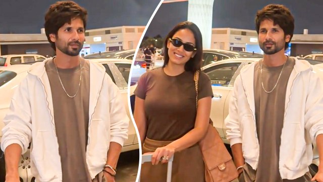 Couple Goals: Stylish Shahid Kapoor Snapped With Better-Half Mira Rajput Kapoor | Mumbai Airport