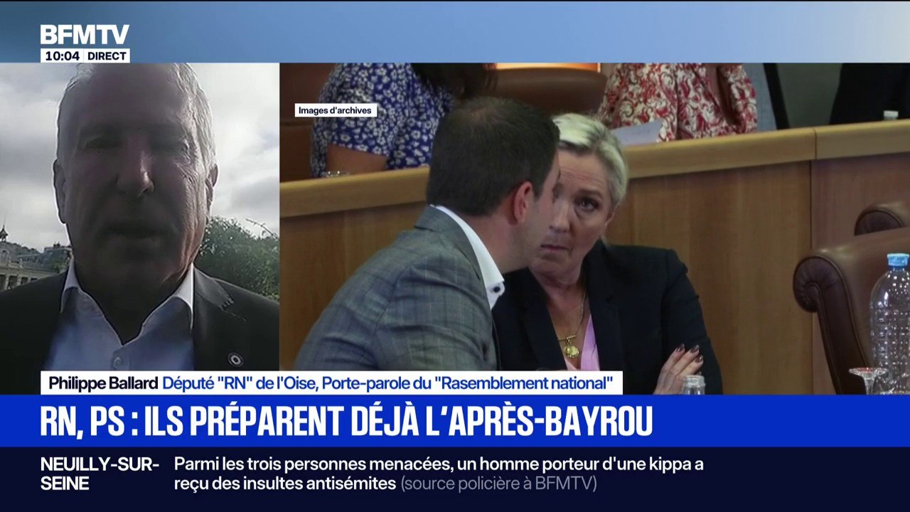Vote de confiance: "La seule façon de se sortir de cette situation, c'est de retourner aux urnes", indique Philippe Ballard, porte-parole du RN