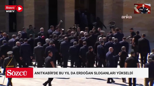 Anıtkabir'de bu yıl da Erdoğan sloganları yükseldi