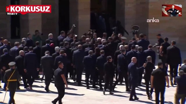 Anıtkabir'de bu yıl da Erdoğan sloganları yükseldi
