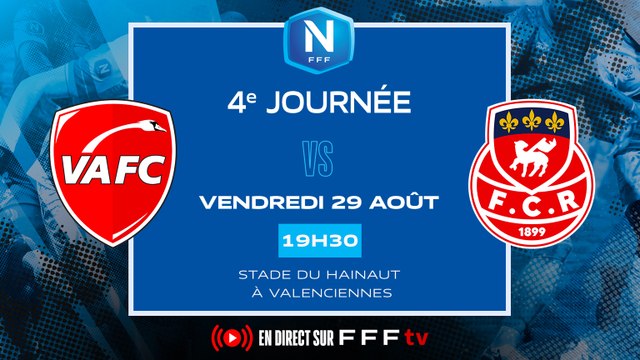 J4 I Valenciennes FC – FC Rouen 1899 (2-3) I National FFF 2025-2026