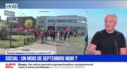Crise sociale: "Aujourd'hui la préoccupation première de la population, ce sont les salaires", observe Thomas Vacheron, (CGT)