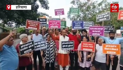 आवारा कुत्तों के समाधान की समस्याओं को लेकर BJP नेता विजय गोयल ने निकाला पैदल मार्च