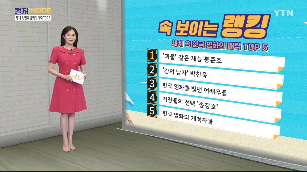 [컬처인사이드] 속 보이는 랭킹 - 세계 속 한국 영화의 매력 / YTN