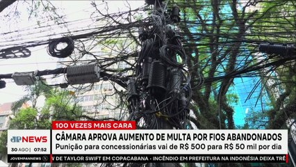 Câmara de SP aprova aumento de multa por fios abandonados