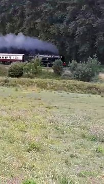Steam locomotive Braunton filmed by Chris Penney approaching the White Ball incline, near Beam Bridge.