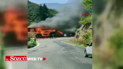 Giresun'da sosyal tesislerde yangın; restoran ile kafe yandı