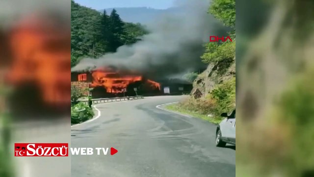Giresun'da sosyal tesislerde yangın; restoran ile kafe yandı