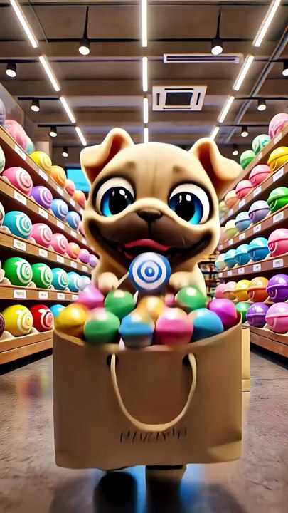 Cute Dog s Sweet Sharing Day! Buys a Whole Bag of Lollipops to Make New Friends! 🍭🐶#cute #shorts