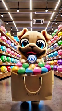 Cute Dog s Sweet Sharing Day! Buys a Whole Bag of Lollipops to Make New Friends! 🍭🐶#cute #shorts