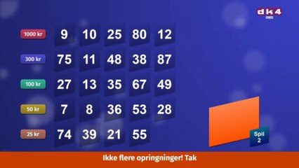 Lis i Frederikshavn tror det Sofus der er vært og værten er i stedet Rasmus - Banko på nummer 67 og 100 kroner på rækken - Låge nummer 25 er der 699 kroner og gevinst på i alt 799 kroner - SIFA tv bingo og sendt den 17 August 2025 på DK4