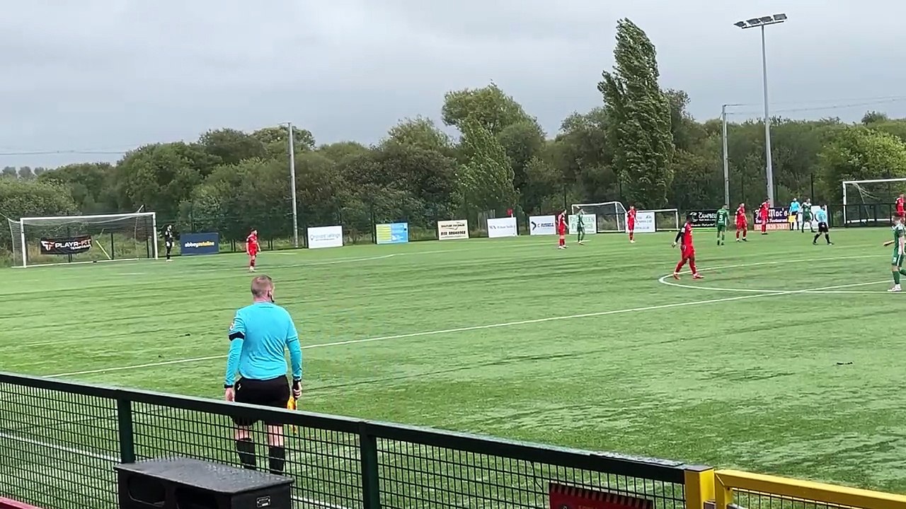 Trees blowing in the wind tell the tale of weather challenge for Irish League game at Annagh United against Newington
