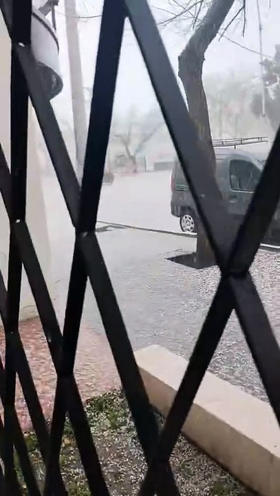 Video del granizo en el Este