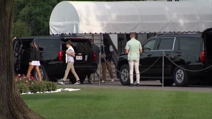 TRUMP OUT OF SIGHT FOR THREE DAYS, EMERGES FOR GOLF ROUND FROM WHITE HOUSE