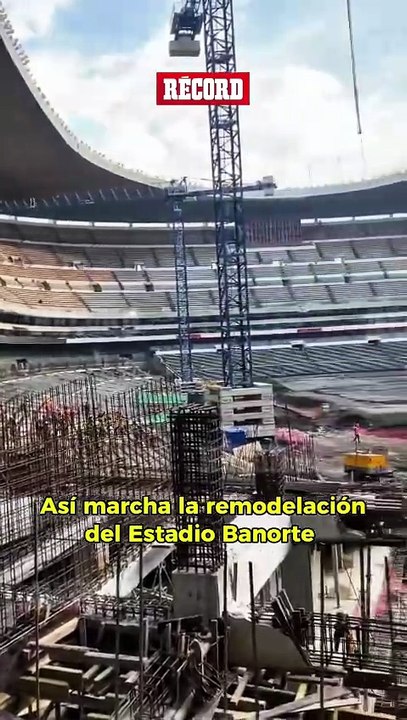 Menos de un año para el partido inaugural de la Copa del Mundo y así marchan las labores de remodelación del Estadio Azteca.