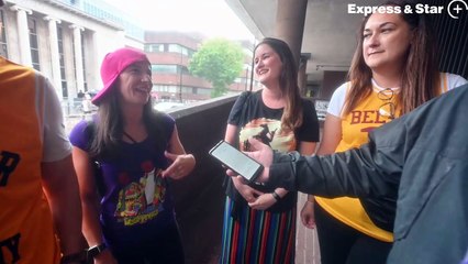 Will Smith fans outside the Halls, Wolverhampton, ahead of his gig.