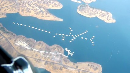 Evening flying over New Melones Lake, CA