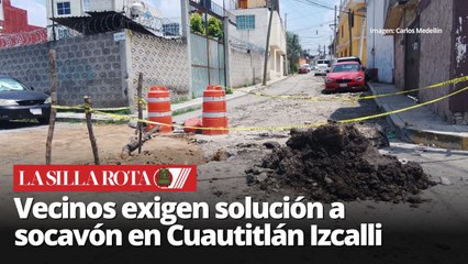 Socavón en Cuautitlán Izcalli provoca accidentes y alarma a vecinos